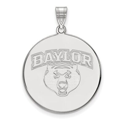 Baylor University Extra Large Disc Pendant Sterling Silver SS046BU, MPN: SS046BU, 886774678924