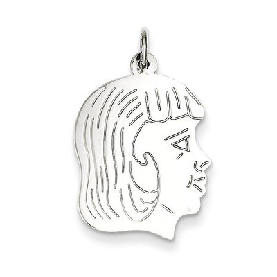 Girl Disc Charm Engravable Sterling Silver QM362/27, MPN: QM362/27, 883957530222
