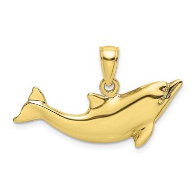 2-D Polished Dolphin Charm 10k Gold 10K7890, MPN: 10K7890,