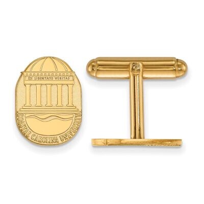 Coastal Carolina University Crest Cufflinks Gold-plated Silver GP022CCU, MPN: GP022CCU, 886774926667