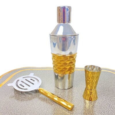 Michael Wainwright Truro Gold Strainer,Jigger &amp; Cocktail Shaker Set 135TR28, MPN: 135TR28, 81002720…