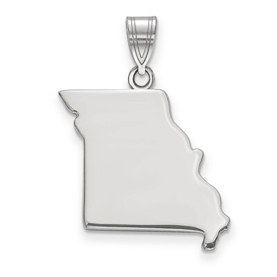 Missouri State Pendant Charm 14k White Gold Engravable XNA707W-MO, MPN: XNA707W-MO, 886774753560