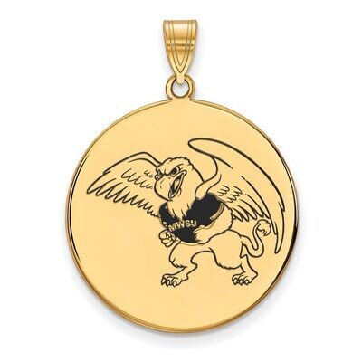 Missouri Western State University XLarge Enamel Disc Pendant Gold-plated Silver GP003MWC, MPN: GP00…