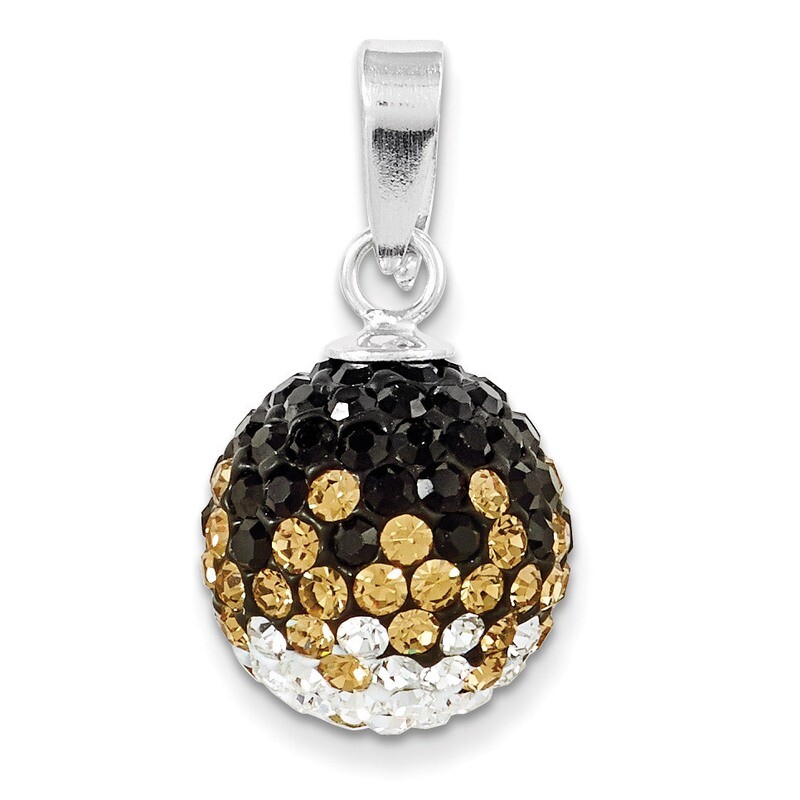 University of Missouri Ball Pendant Sterling Silver Swarovski Elements CP6012-72