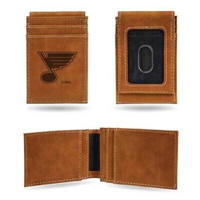 NHL St. Louis Blues Brown Faux Leather Front Pocket Wallet GC7611, MPN: GC7611, 767345896292