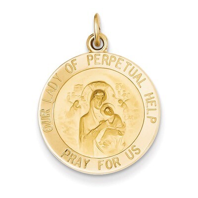 Our Lady of Perpetual Help Medal Pendant 14k Gold XR643, MPN: XR643, 883957422169