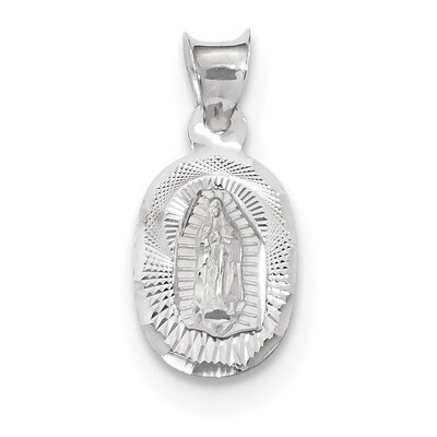 Our Lady of Guadalupe Oval Pendant 14k white Gold K6337, MPN: K6337, 883957182872