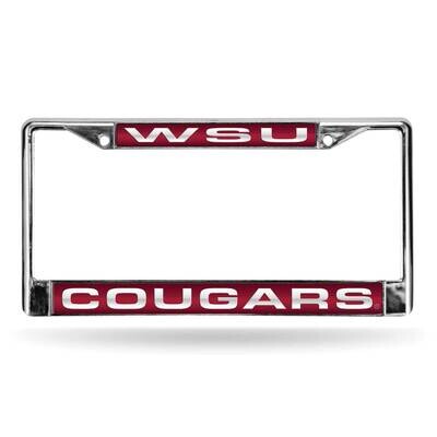 Collegiate Washington State Red Laser Chrome Car License Plate Frame GC7008, MPN: GC7008, 947464044…