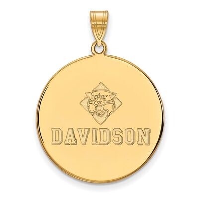 Davidson College x-Large Disc Pendant 14k Yellow Gold 4Y002DAV, MPN: 4Y002DAV, 886774858227