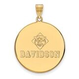 Davidson College x-Large Disc Pendant Gold-plated Silver GP002DAV, MPN: GP002DAV, 886774892399