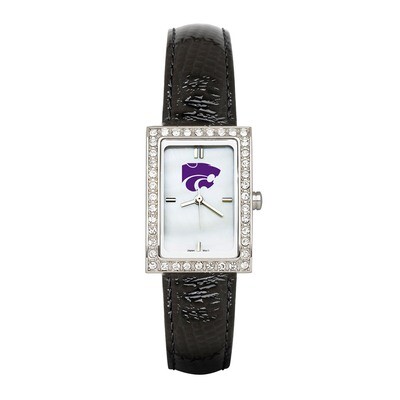 Kansas State University Ladies Allure Watch Black Leather Strap KSU133
