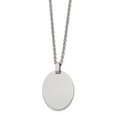 Oval 22 Inch Necklace Stainless Steel Polished SRN2513-22 by Chisel, MPN: SRN2513-22, 191101020056