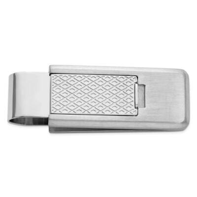 Diamond Patterned Flip Money Clip Stainless Steel KW763, MPN: KW763,