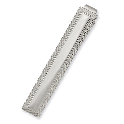 Kelly Waters Lined Edge Tie Bar Rhodium-plated KW599, MPN: KW599, 191101076572