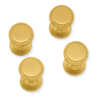 Kelly Waters Four Piece Florentined Beaded Tuxedo Studs Gold-plated KW589, MPN: KW589, 886774644752