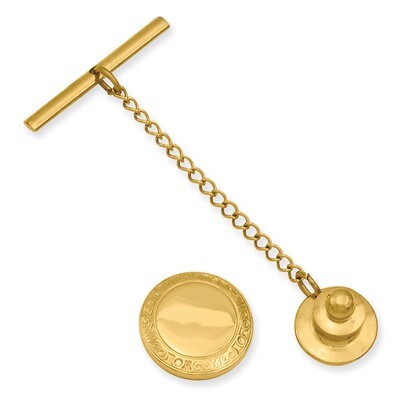 Kelly Waters Round Tie Tack Gold-plated KW581, MPN: KW581, 886774644707