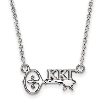 Kappa Kappa Gamma Extra Small Pendant with 18 Inch Chain Sterling Silver SS039KKG-18, MPN: SS039KKG…