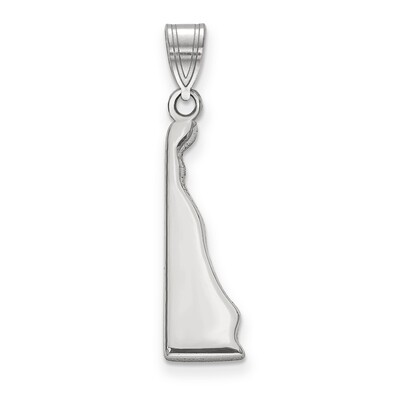 Delaware State Pendant Charm 14k White Gold Engravable XNA707W-DE, MPN: XNA707W-DE, 886774753409