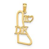 Delaware State Pendant 14k Gold Solid D1155, MPN: D1155,