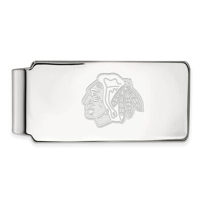Chicago Blackhawks Money Clip 10k White Gold 1W022BLA, MPN: 1W022BLA, 886774733937