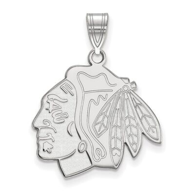 Chicago Blackhawks Large Pendant Sterling Silver SS004BLA, MPN: SS004BLA, 886774745220