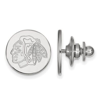 Chicago Blackhawks Lapel Pin 14k White Gold 4W011BLA, MPN: 4W011BLA, 886774737195