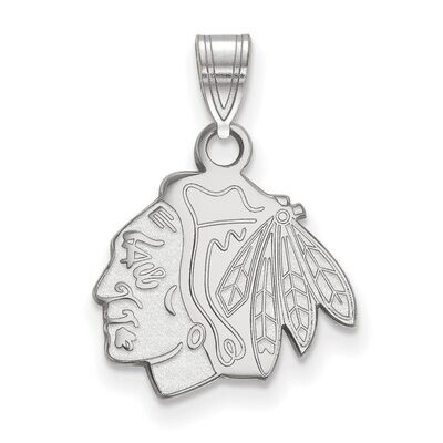 Chicago Blackhawks Small Pendant Sterling Silver SS002BLA, MPN: SS002BLA, 886774744728