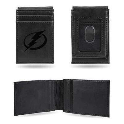 NHL Tampa Bay Lightning Black Faux Leather Front Pocket Wallet GC7612, MPN: GC7612, 767345896650