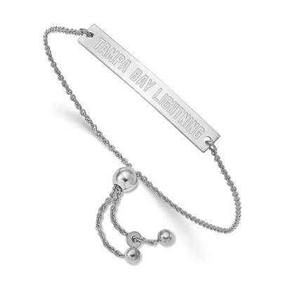 Tampa Bay Lightning Small Bar Adjustable Bracelet Sterling Silver SS041LIG-9, MPN: SS041LIG-9, 1911…