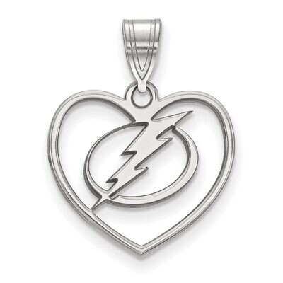 Tampa Bay Ligtning Pendant in Heart Sterling Silver SS017LIG, MPN: SS017LIG, 886774958446