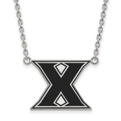 Xavier University Large Enameled Pendant with Necklace Sterling Silver SS008XU-18, MPN: SS008XU-18,…