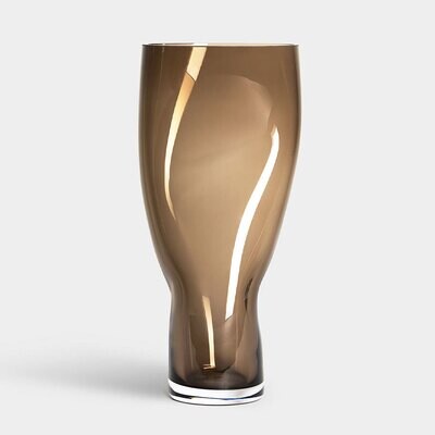 Orrefors Crystal Squeeze Vase Smokey Brown Tall 6562028, MPN: 6562028, 7321646076147