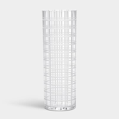Orrefors Cut In Number Checkers Vase Large 6552527, MPN: 6552527, 7321646066254