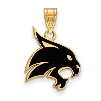 Texas State University Large Enamel Pendant Gold-plated Silver GP017TST, MPN: GP017TST, 886774921617