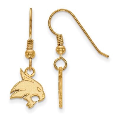 Texas State University Small Dangle Earring Wire Gold-plated Silver GP006TST, MPN: GP006TST, 886774…