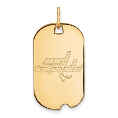 Washington Capitals Small Dog Tag Gold-plated Sterling Silver GP007CAP, MPN: GP007CAP, 191101154430