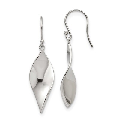 Shepherd Hook Earrings Stainless Steel Polished SRE967 by Chisel, MPN: SRE967, 191101647680