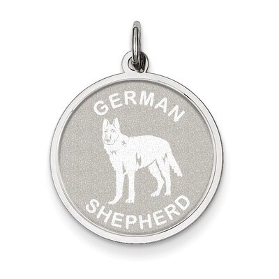 German Shepherd Disc Charm Sterling Silver QC2686, MPN: QC2686, 883957136691
