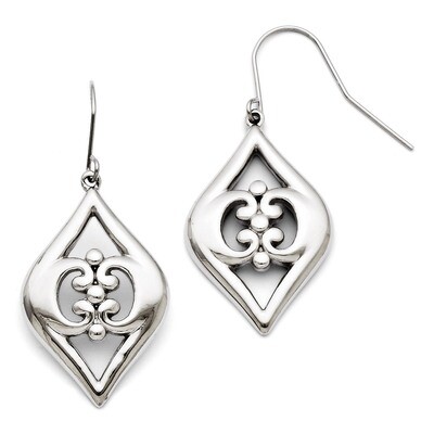 Shepherd Hook Dangle Earrings - Stainless Steel SRE703 by Chisel, MPN: SRE703, 886774262536