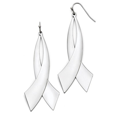 Shepherd Hook Dangle Earrings - Stainless Steel SRE704 by Chisel, MPN: SRE704, 886774261232