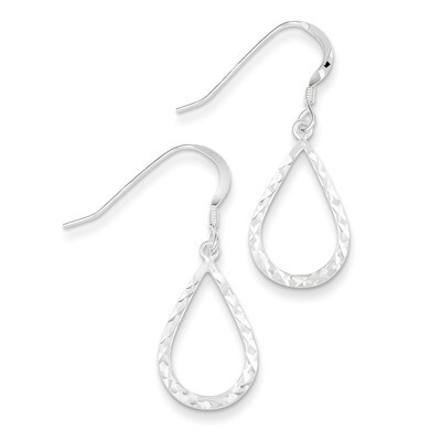 Dangle Shepherd Hook Earrings Sterling Silver QE8944, MPN: QE8944, 886774750026