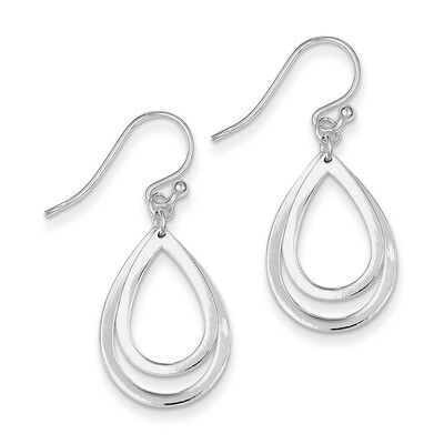 Dangle Shepherd Hook Earrings Sterling Silver QE9063, MPN: QE9063, 886774750200