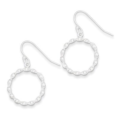 Dangle Shepherd Hook Earrings Sterling Silver QE8880, MPN: QE8880, 886774645667