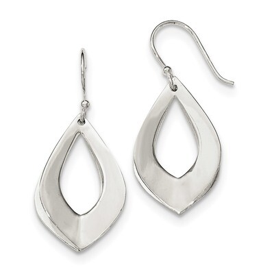 Shepherd Hook Earrings Sterling Silver Polished QE12058, MPN: QE12058, 191101231803
