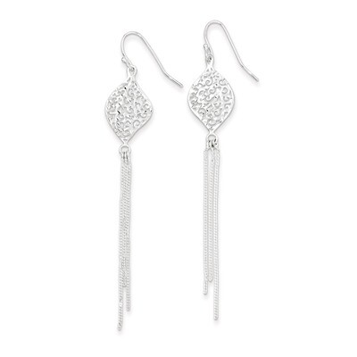 Dangle Shepherd Hook Earrings Sterling Silver QE8982, MPN: QE8982, 883957561912