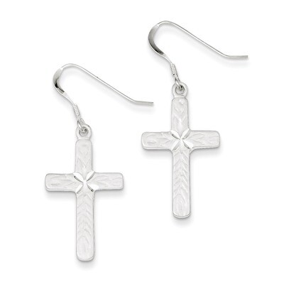 Cross Shepherd Hook Earrings Sterling Silver QE3326, MPN: QE3326, 886774112589
