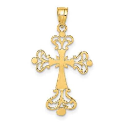 Fancy Cross Charm 14k Gold Polished K8443, MPN: K8443, 637218037858