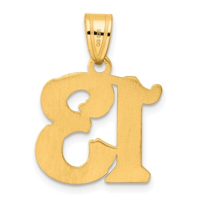 Number 13 Pendant 14k Gold Polished Etched AEN13, MPN: AEN13, 196904081150