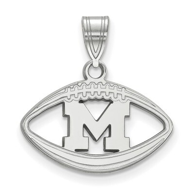 Michigan University of Pendant in Football Sterling Silver SS019UM, MPN: SS019UM, 886774764672