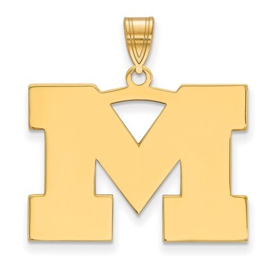 Michigan University of Large Pendant 14k Yellow Gold 4Y004UM, MPN: 4Y004UM, 886774863276